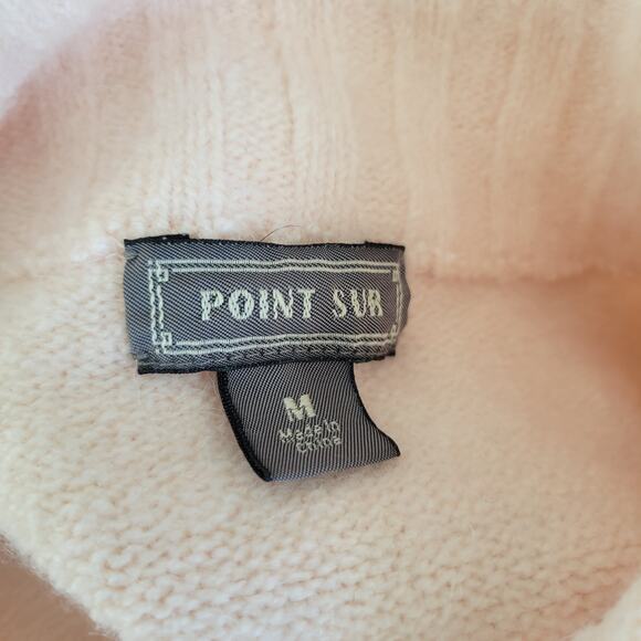 J. Crew Point Sur Mock Neck Sweater Merino Wool Alpaca Pink Women Medium - Picture 11 of 12